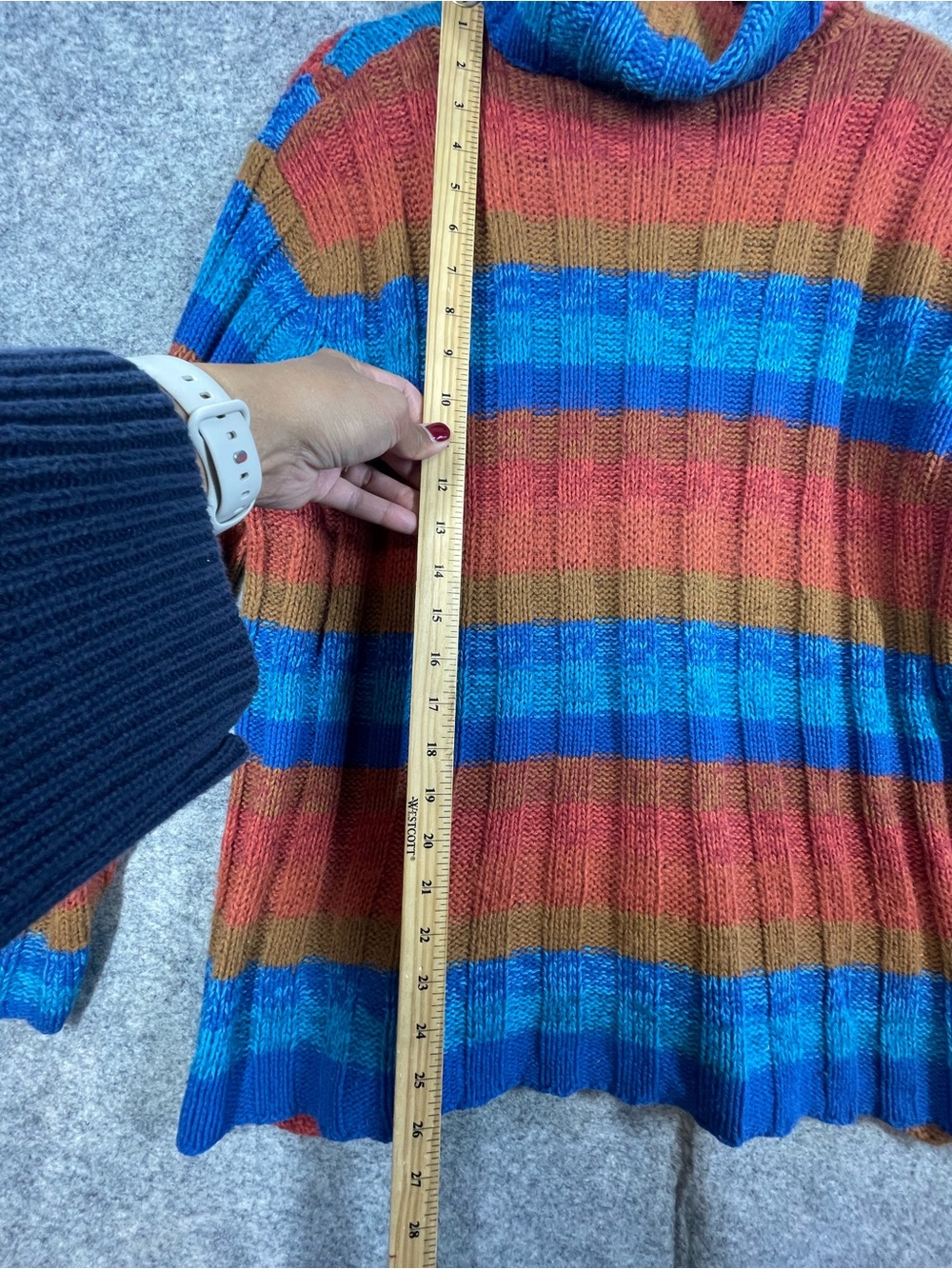 Vintage Spanner Colorblock Wool Blend Argyle Knit Sweater Knit XL Relaxed Fit - Picture 9 of 16